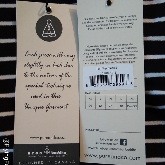 NWT Neon Buddha Striped Fuji Top - Picture 15 of 16